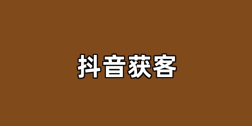 抖音获客
